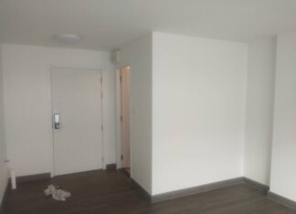 ทาสีคอนโด Plum Condo พร้อมลอกวอลเปเปอร์ทาสี ทาสีคอนโด Plum Condo