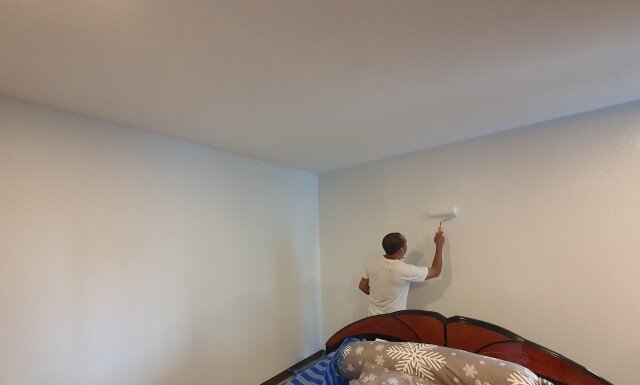 ทาสีคอนโด ดินแดง 2 ห้องนอน 1 ห้องนั่งเล่น ทาสีคอนโด ดินแดง 1