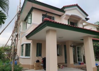 ทาสีบ้านเดี่ยว หมู่บ้านมัณฑนา ทาแล้วสวยเวอร์ น่าอยู่ ทาสีบ้านเดี่ยว หมู่บ้านมัณฑนา 3