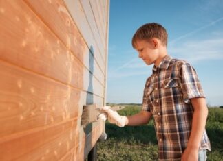 วิธีใช้สีน้ําทาไม้ สไตล์ช่างเสือ ทำง่าย จบงานไว ไม่เหนื่อย วิธีใช้สีน้ําทาไม้