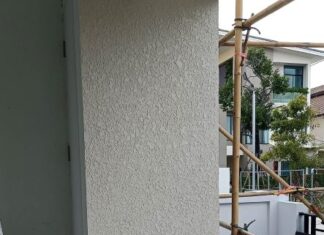 อย่างพีค !! ผนังเป็นคลื่นก็แก้ไขได้ TOA วอลล์เท็กซ์ ลายปาดเล็ก