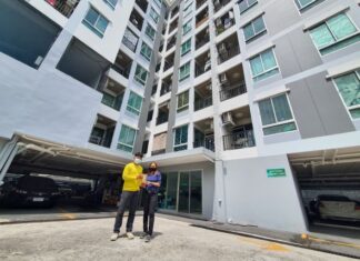 รับเหมาทาสีอาคาร 8 ชั้น ย่านมหาลัยเกษตร รับเหมาทาสีอาคาร