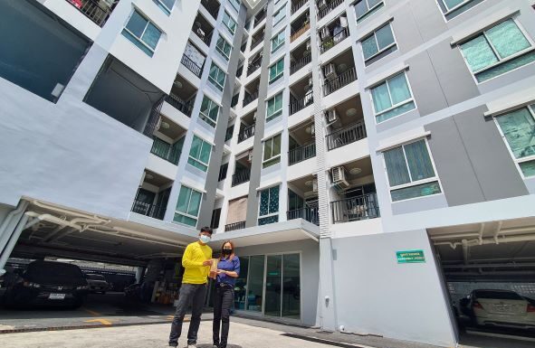 รับเหมาทาสีอาคาร 8 ชั้น ย่านมหาลัยเกษตร รับเหมาทาสีอาคาร