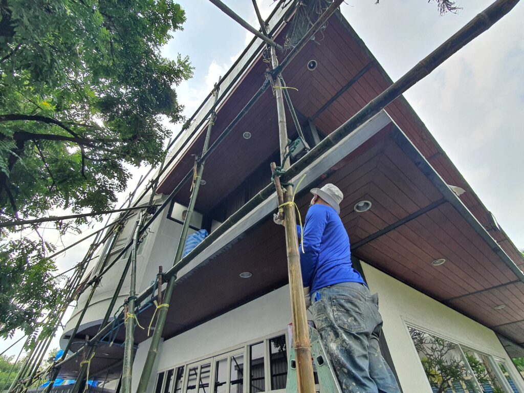 ค่าแรง ทาสี บ้านเก่า ภายนอก