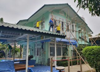 รีวิว ทาสีบ้านเดี่ยว ย่านสุขุมวิท บอกเลยว่าบ้านใหญ่มากกกก