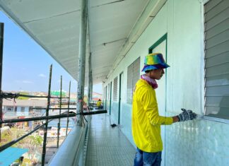 เจ้าของอึ้ง !! ทาสี อพาร์ทเม้นเก่า ทาแล้วอย่างสวย !! โดย ช่างทาสี อ่อนนุช