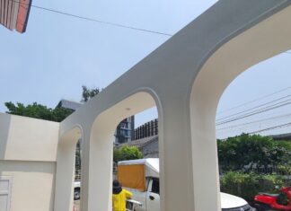 เปลี่ยนผนังธรรมดา ให้ดูแพงด้วย สีพ่นทราย ร้านกาแฟ