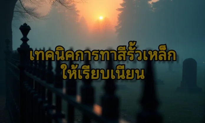 ทาสีรั้วเหล็กให้เรียบเนียน