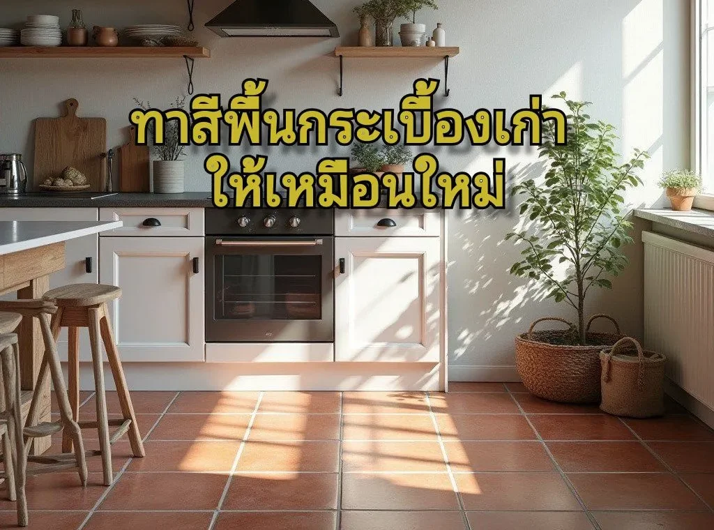 ทาสีพื้นกระเบื้อง