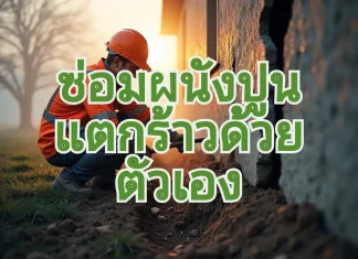 ซ่อมผนังปูนแตกร้าว ด้วยตัวเอง แก้ได้เอง ซ่อมรอยแตกร้าว