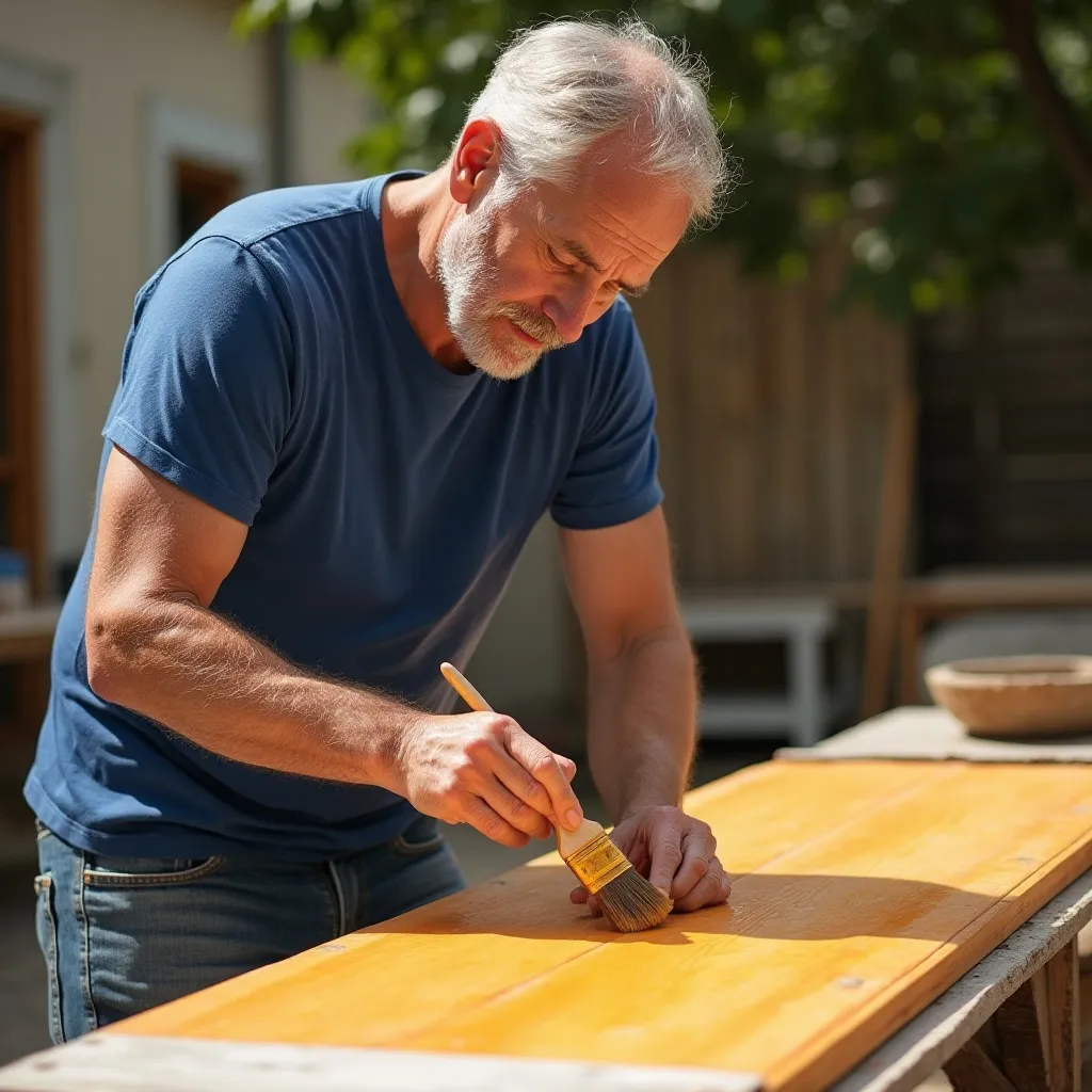 ทาสีไม้เฌอร่า