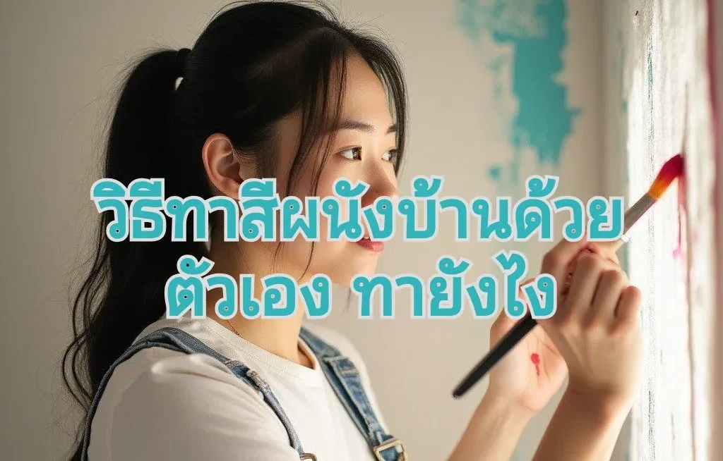 ทาสีผนังด้วยตัวเอ