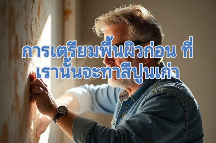 เตรียมพื้นผิวก่อนทาสี