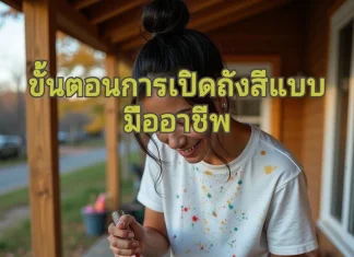 ขั้นตอนการ เปิดถังสีแบบมืออาชีพ เปิดถังสี