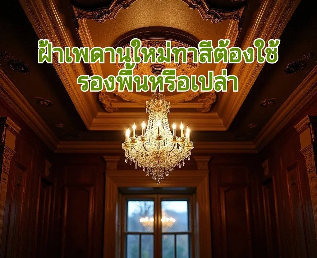 ฝ้าเพดานสีรองพื้น