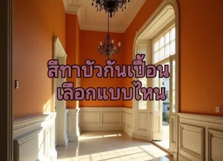 สีทากันเปื้อน เช็ดล้างออกง่าย ใช้แบบไหนดี ขอบบัวผนัง