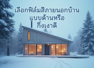 เลือกฟิล์มสีภายนอกบ้าน แบบด้านหรือกึ่งเงาดี ฟิล์มสีแบบด้านเป็นยังไง