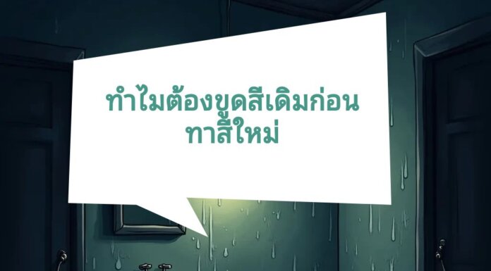 ทำไมต้องขูดสีเดิมก่อนทาสีใหม่ ที่เกิดจากความชื้น