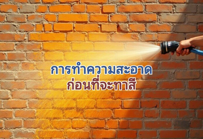 การทำความสะอาดก่อนที่จะทาสี 02 การทำความสะอาดก่อนที่จะทาสี