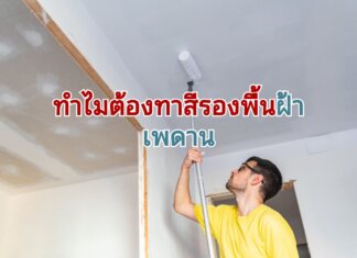 ทำไมต้อง ทาสีรองพื้นฝ้าเพดาน ขั้นตอนทาสีฝ้าเพดาน ให้ถูกต้อง