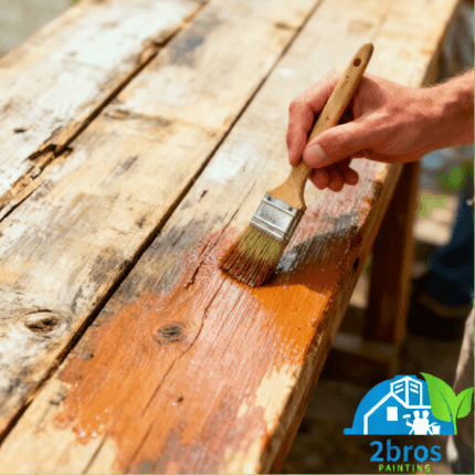 ทาสีไม้เก่าแบบอาชีพ