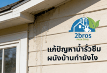 แก้ปัญหาน้ำรั่วซึมผนังบ้านทำยังไง น้ำซึมเข้าผนังบ้านยังไง
