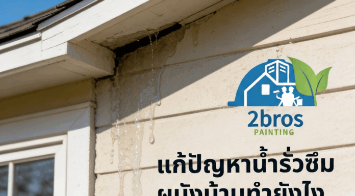 แก้ปัญหาน้ำรั่วซึมผนังบ้านทำยังไง น้ำซึมเข้าผนังบ้านยังไง
