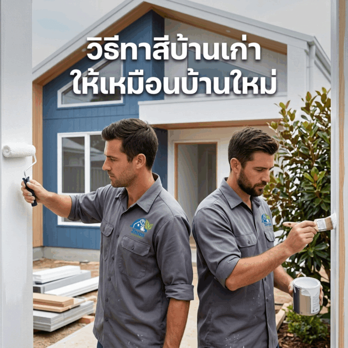 วิธีทาสีบ้านเก่า 02 วิธีทาสีบ้านเก่า