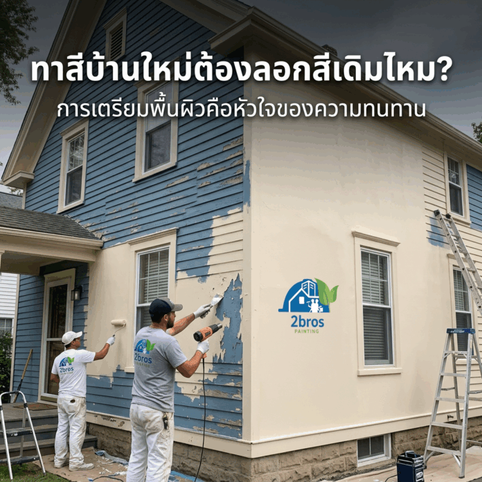 การทาสีบ้านใหม่ ต้องลอกสีเดิม