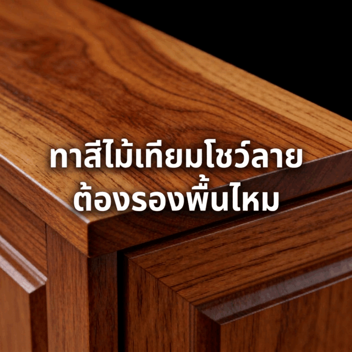 การทาสีไม้เทียม 02 การทาสีไม้เทียม